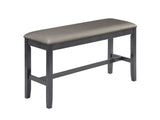 Bankston Gray Counter Height Dining Bench - Ornate Home