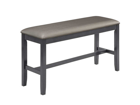 Bankston Gray Counter Height Dining Bench - Ornate Home