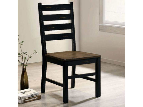 Barbary Black/Dark Oak Side Chair (Set of 2) - Ornate Home