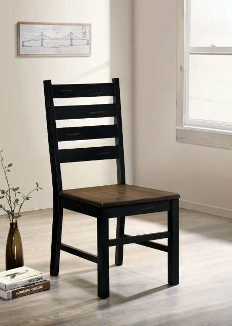 Barbary Black/Dark Oak Side Chair (Set of 2) - Ornate Home