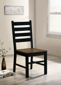 Barbary Black/Dark Oak Side Chair (Set of 2) - Ornate Home