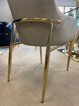 Barnard Gray Velvet & Gold Finish Side Chair (Set of 2) - Ornate Home