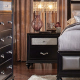 Barzini Black Nightstand - Ornate Home