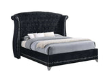 Barzini Black Queen Panel Bed - Ornate Home