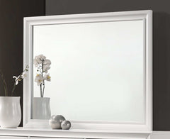 Barzini White 5pc California King Panel Bedroom Set - Ornate Home