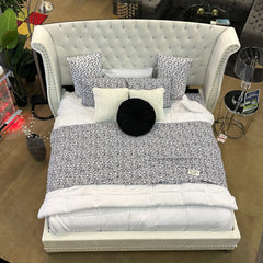 Barzini White California King Bed - Ornate Home