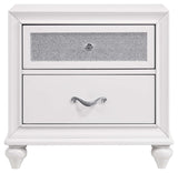 Barzini White / Grey Queen Bed 5 Pc Set - Ornate Home