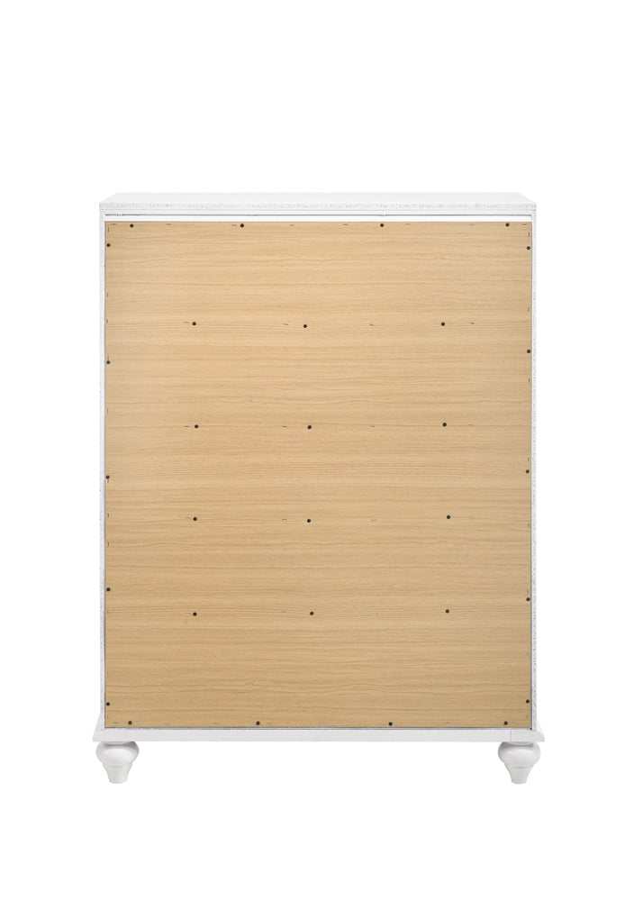 Barzini White / Grey Queen Bed 5 Pc Set - Ornate Home