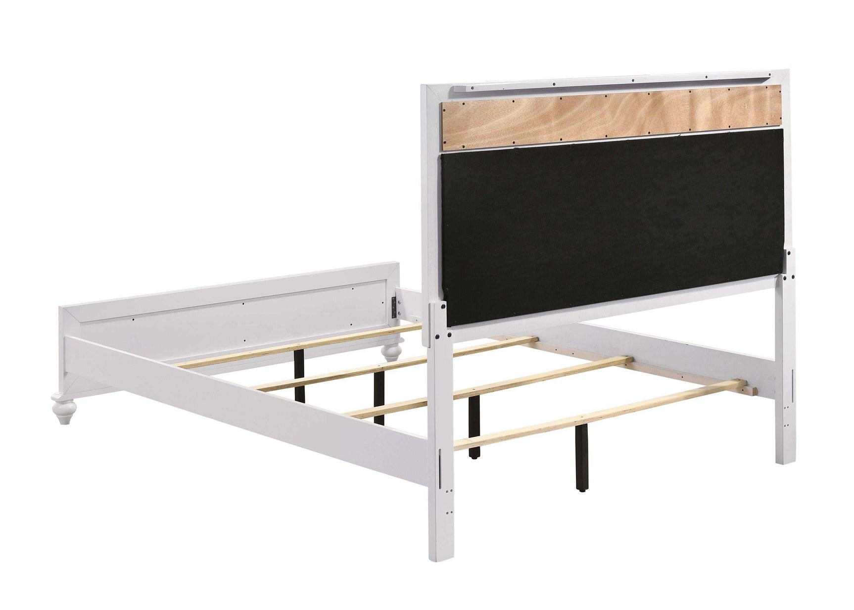 Barzini White Queen Panel Bed - Ornate Home