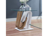 Batam White/Natural Tone End Table - Ornate Home
