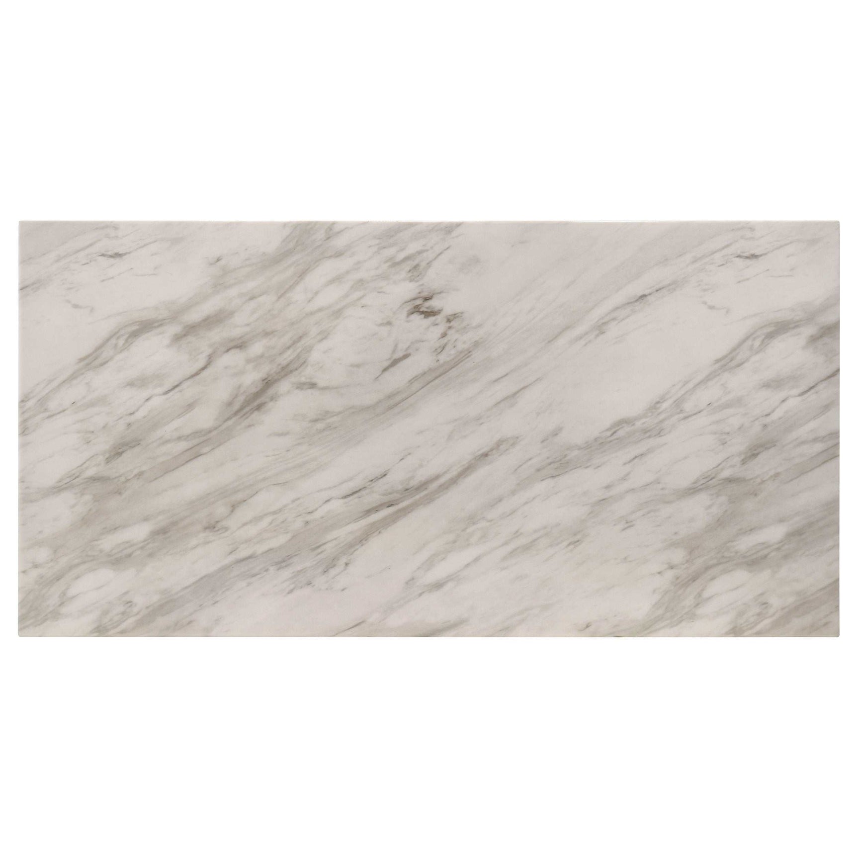 Bates White Faux Marble / Black 3 Pc Coffee Table Set - Ornate Home