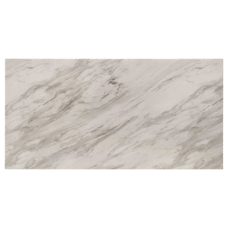 Bates White Faux Marble / Black 3 Pc Coffee Table Set - Ornate Home