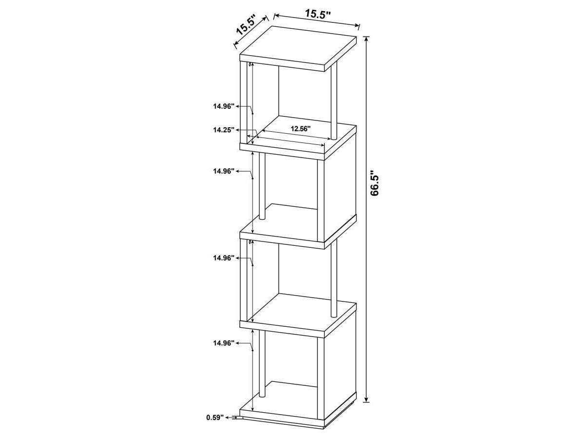 Baxter Black & Chrome Bookcase - Ornate Home
