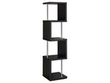 Baxter Black & Chrome Bookcase - Ornate Home