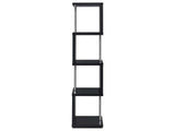 Baxter Black & Chrome Bookcase - Ornate Home