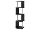 Baxter Black & Chrome Bookcase - Ornate Home