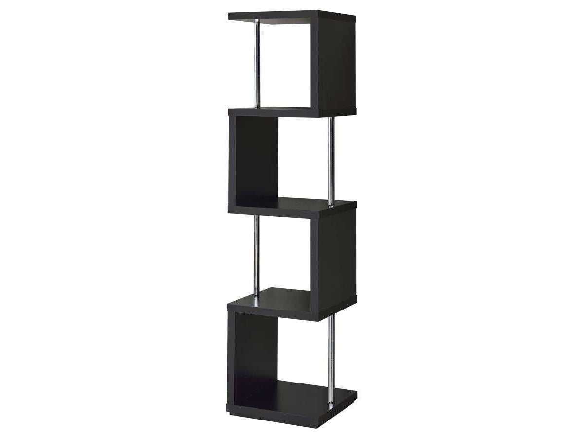 Baxter Black & Chrome Bookcase - Ornate Home