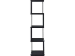 Baxter Black & Chrome Bookcase - Ornate Home