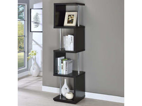 Baxter Black & Chrome Bookcase - Ornate Home