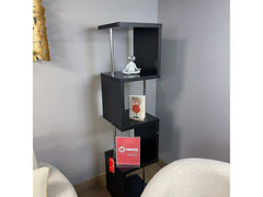 Baxter Black & Chrome Bookcase - Ornate Home