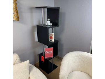 Baxter Black & Chrome Bookcase - Ornate Home