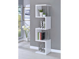 Baxter White & Chrome Bookcase - Ornate Home