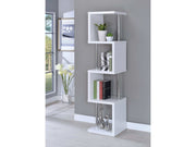 Baxter White & Chrome Bookcase - Ornate Home