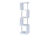 Baxter White & Chrome Bookcase - Ornate Home