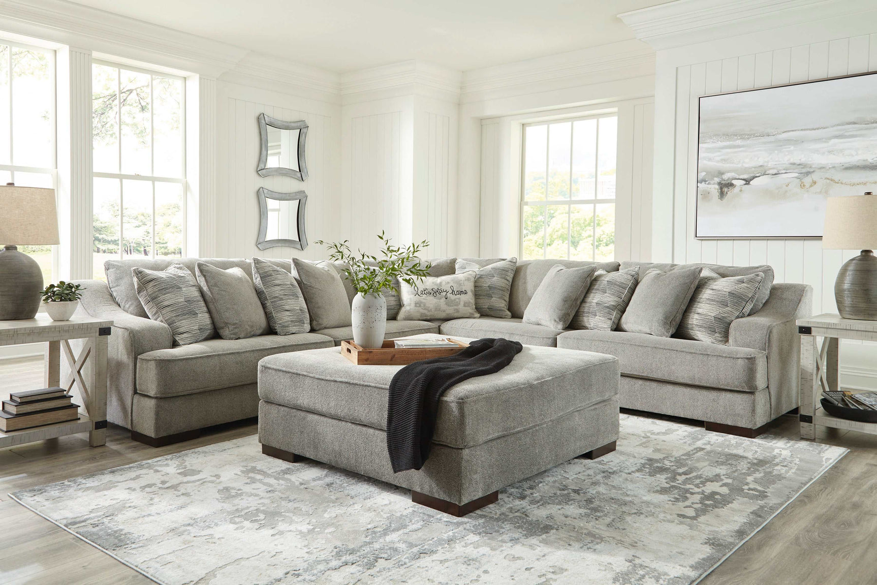 Bayless Smoke 3pc Symmetrical Sectional - Ornate Home
