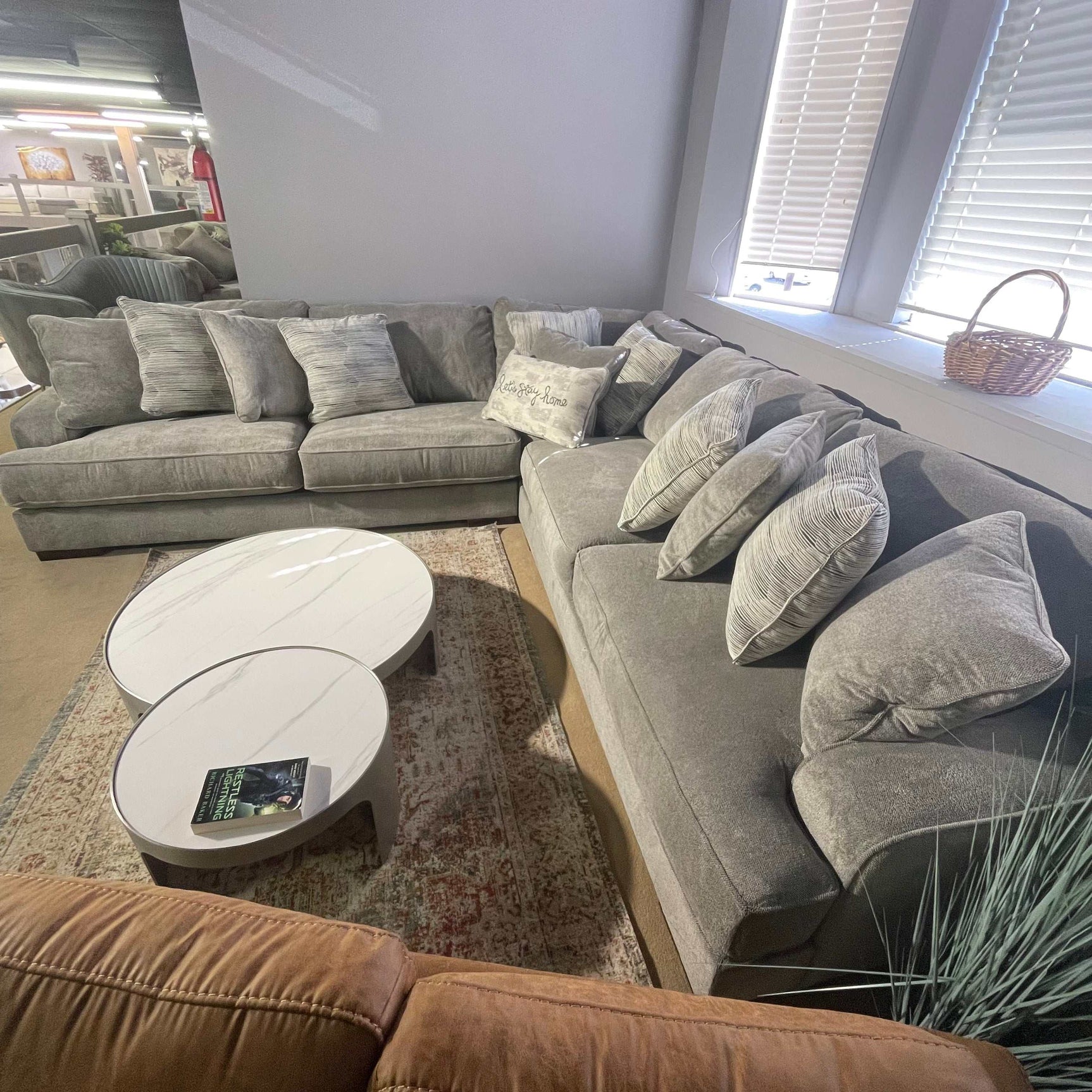 Bayless Smoke 3pc Symmetrical Sectional - Ornate Home