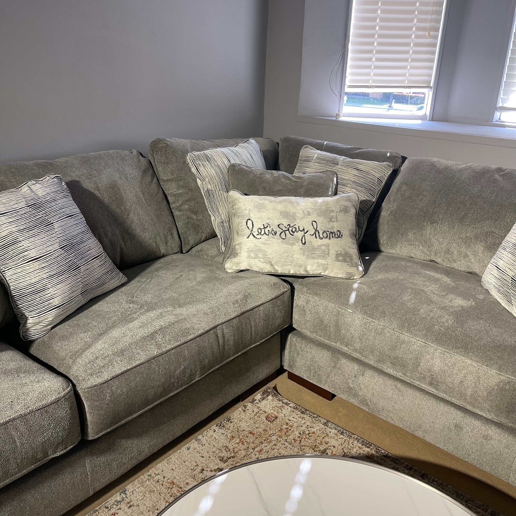 Bayless Smoke 3pc Symmetrical Sectional - Ornate Home