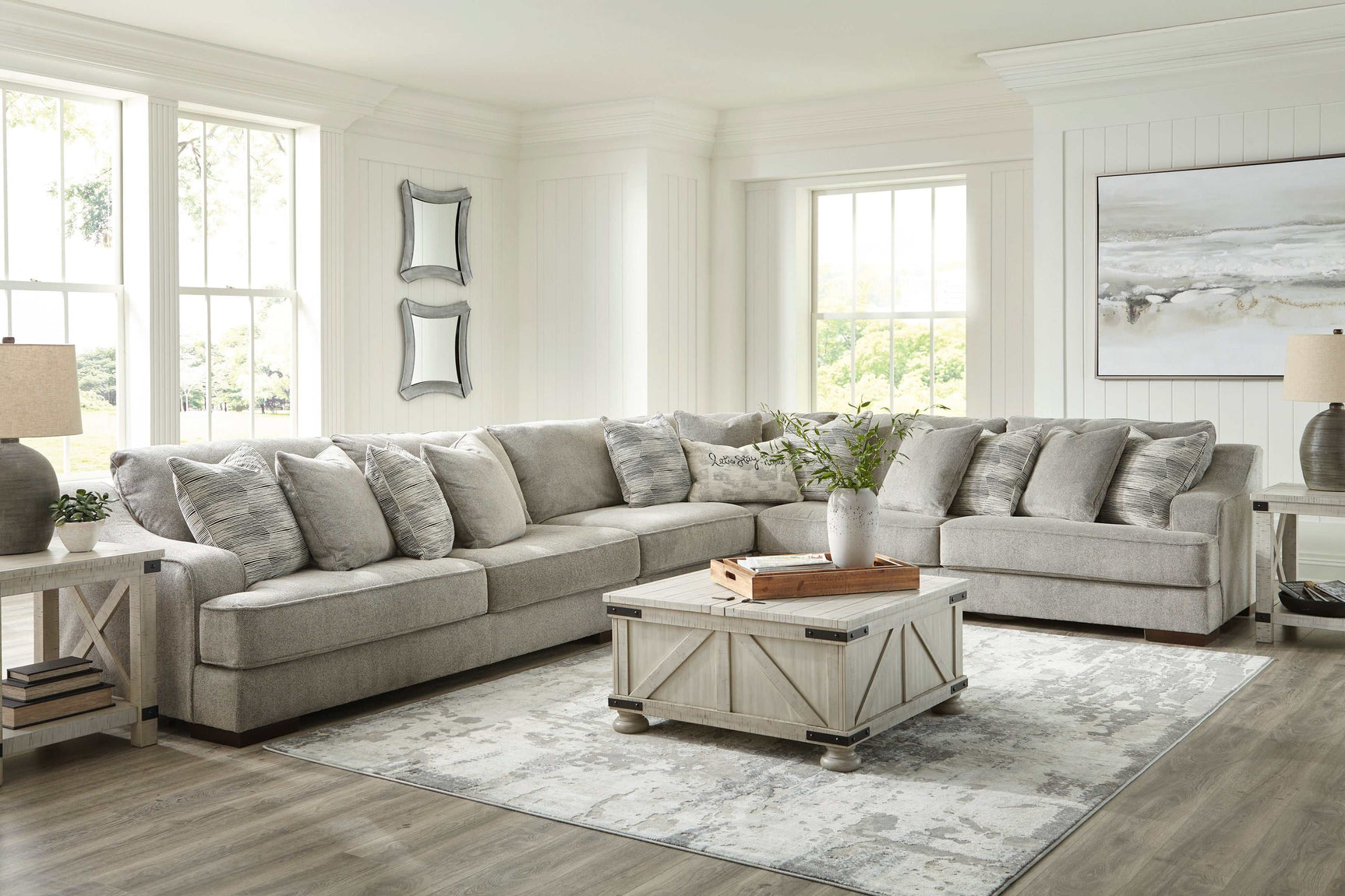 Bayless Smoke 4pc Sectional - Ornate Home