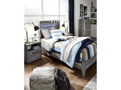 Baystorm Gray Twin Panel Bed - Ornate Home