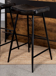Bayu Antique Espresso Bar Stool - Ornate Home