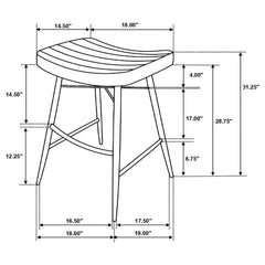 Bayu Antique Espresso Bar Stool - Ornate Home