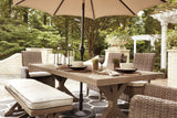 Beachcroft Beige Dining Table w/ Umbrella Option - Ornate Home