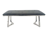 Beaufort Dark Grey Bench - Ornate Home