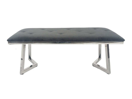 Beaufort Dark Grey Bench - Ornate Home