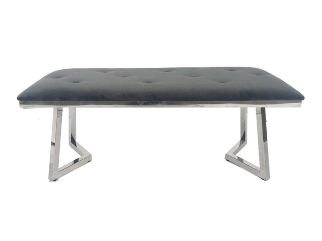 Beaufort Dark Grey Bench - Ornate Home