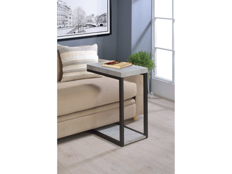 Beck Cement & Black Accent Table - Ornate Home