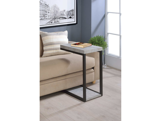 Beck Cement & Black Accent Table - Ornate Home