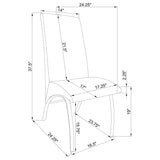 Beckham Chrome / White 5 Pc Dining Set - Ornate Home