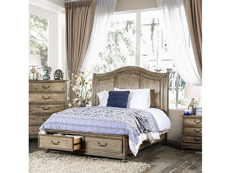 Belgrade i Rustic Natural Tone Eastern King Bed - Ornate Home