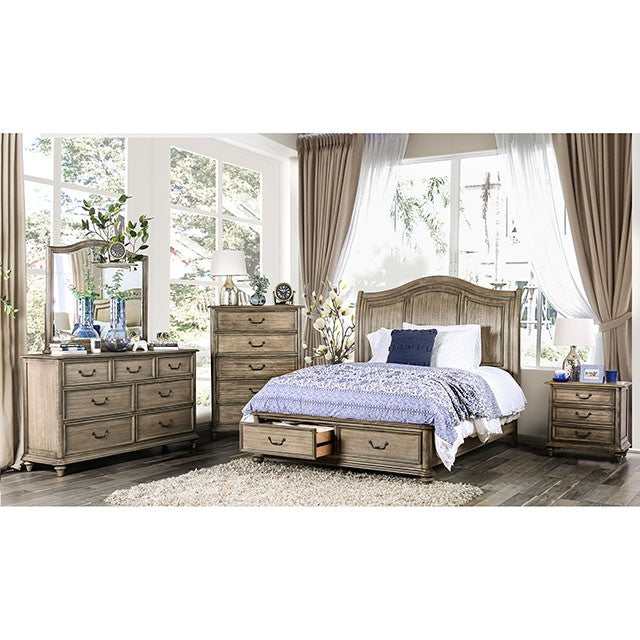 Belgrade i Rustic Natural Tone Eastern King Bed - Ornate Home