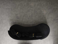 Belinda Black Velvet Curved Chaise Lounge - Ornate Home