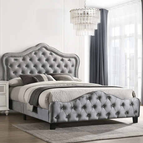 Bella Grey Eastern King Bed - Ornate Home