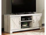 Bellaby Whitewash 63" TV Stand w/Fireplace Option - Ornate Home