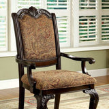 Bellagio Brown Cherry/Brown Fabric Dining Armchair (Set of 2) - Ornate Home
