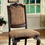 Bellagio Brown Cherry/Brown Fabric Side Chair (Set of 2) - Ornate Home