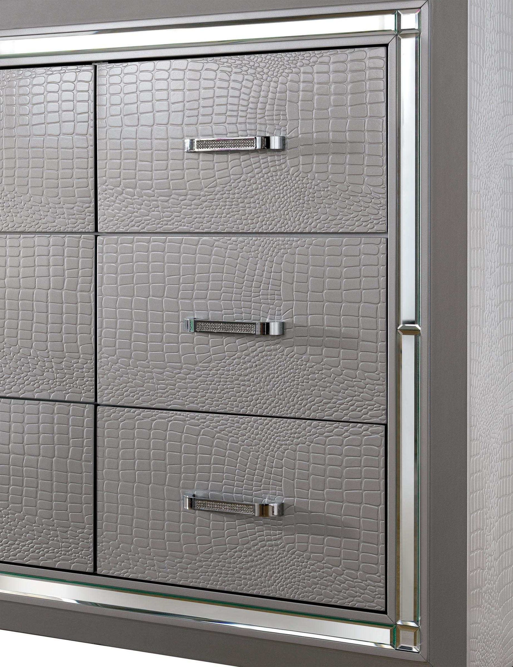 Bellanova Silver Queen Bedroom Set / 5pc - Ornate Home